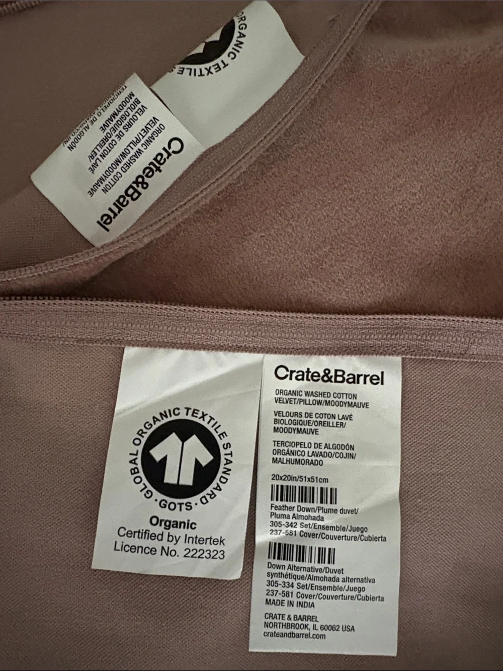 Pottery Barn & Crate&Barrel Velvet Pillow Covers (3)